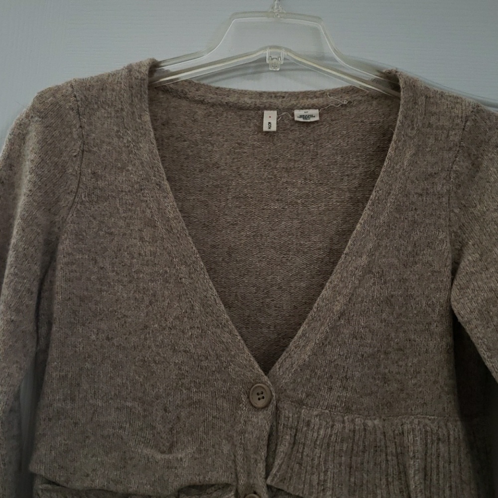 Anthropologie Moth Asymmetric Ruffle Cardigan - Picture 4 of 5